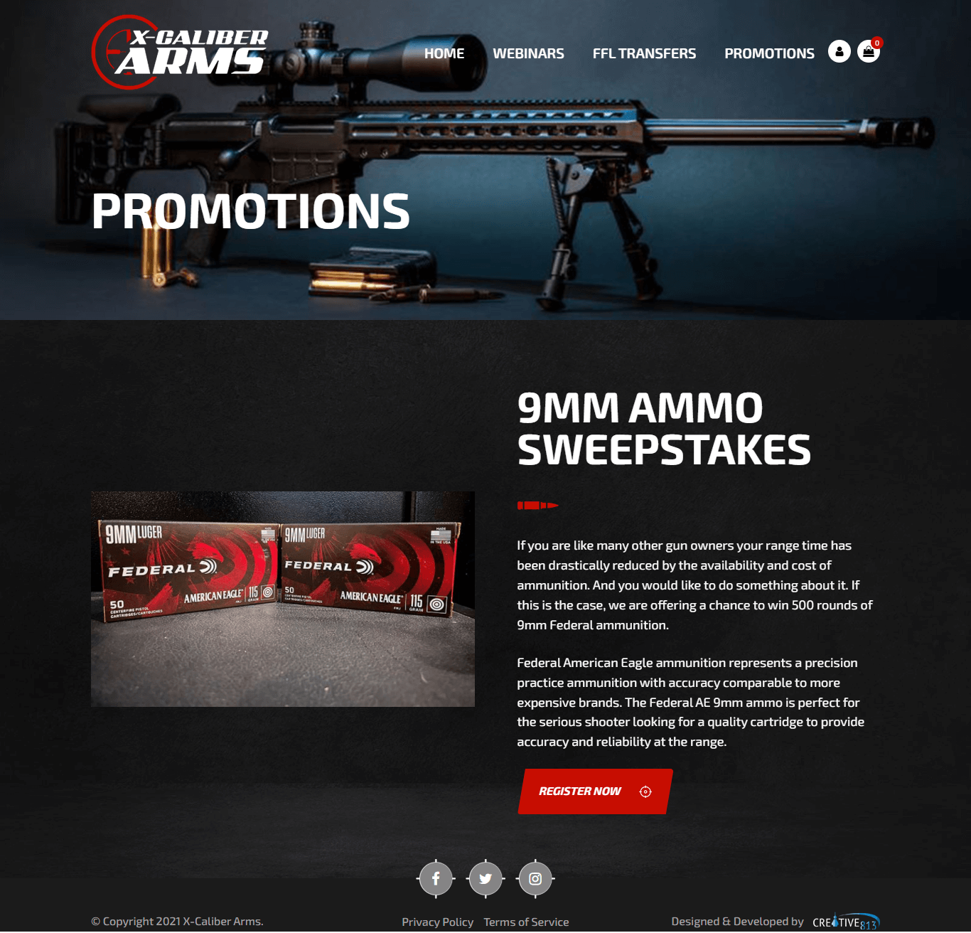 Firearm Website Design